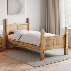 Corona Single High Foot End Bed, Pine