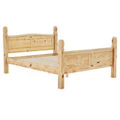 Corona King Size High Foot End Bed, Pine