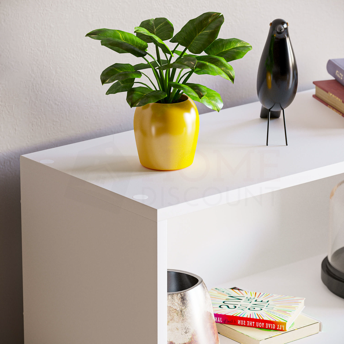Cambridge 3-Tier Low Bookcase - White