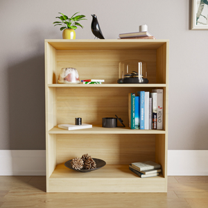 Cambridge 3-Tier Low Bookcase - Oak