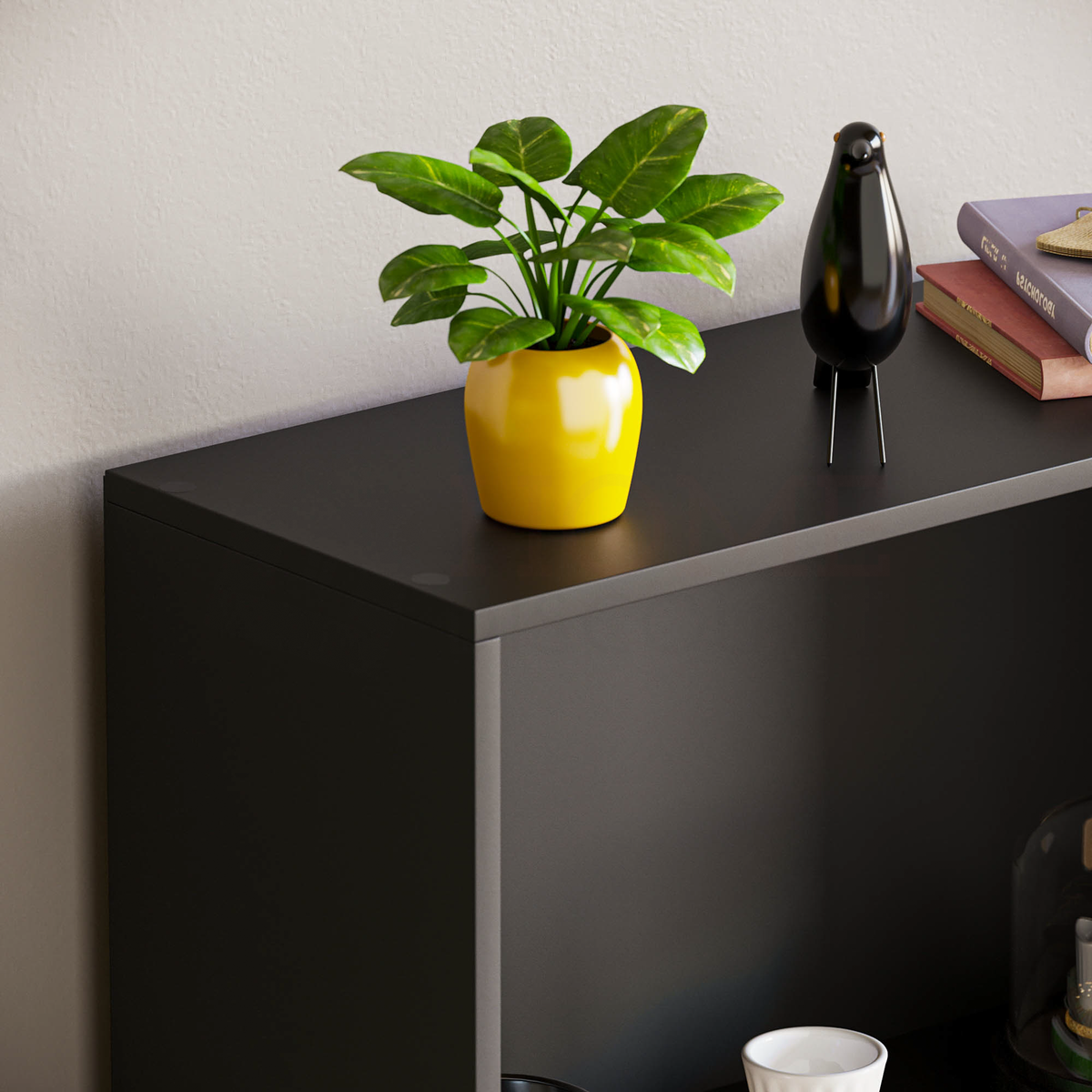 Cambridge 3-Tier Medium Bookcase - Black
