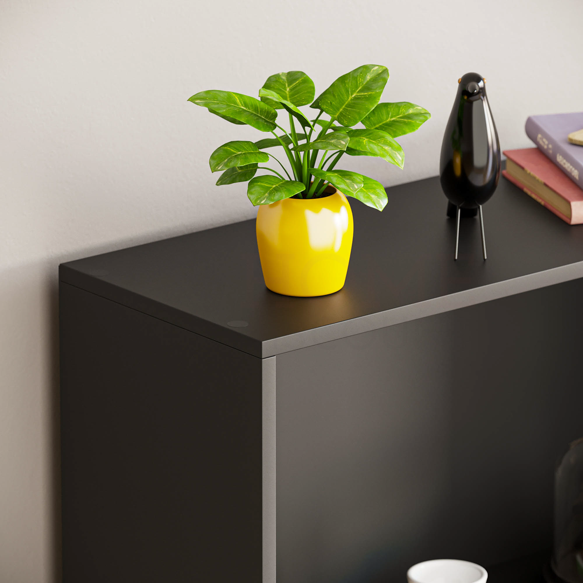 Cambridge 4-Tier Large Bookcase, Black