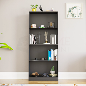 Cambridge 4-Tier Large Bookcase, Black
