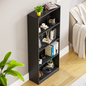 Cambridge 4-Tier Large Bookcase, Black