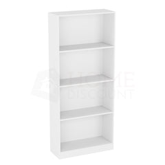 Cambridge 4-Tier Large Bookcase - White