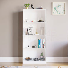 Cambridge 4-Tier Large Bookcase - White