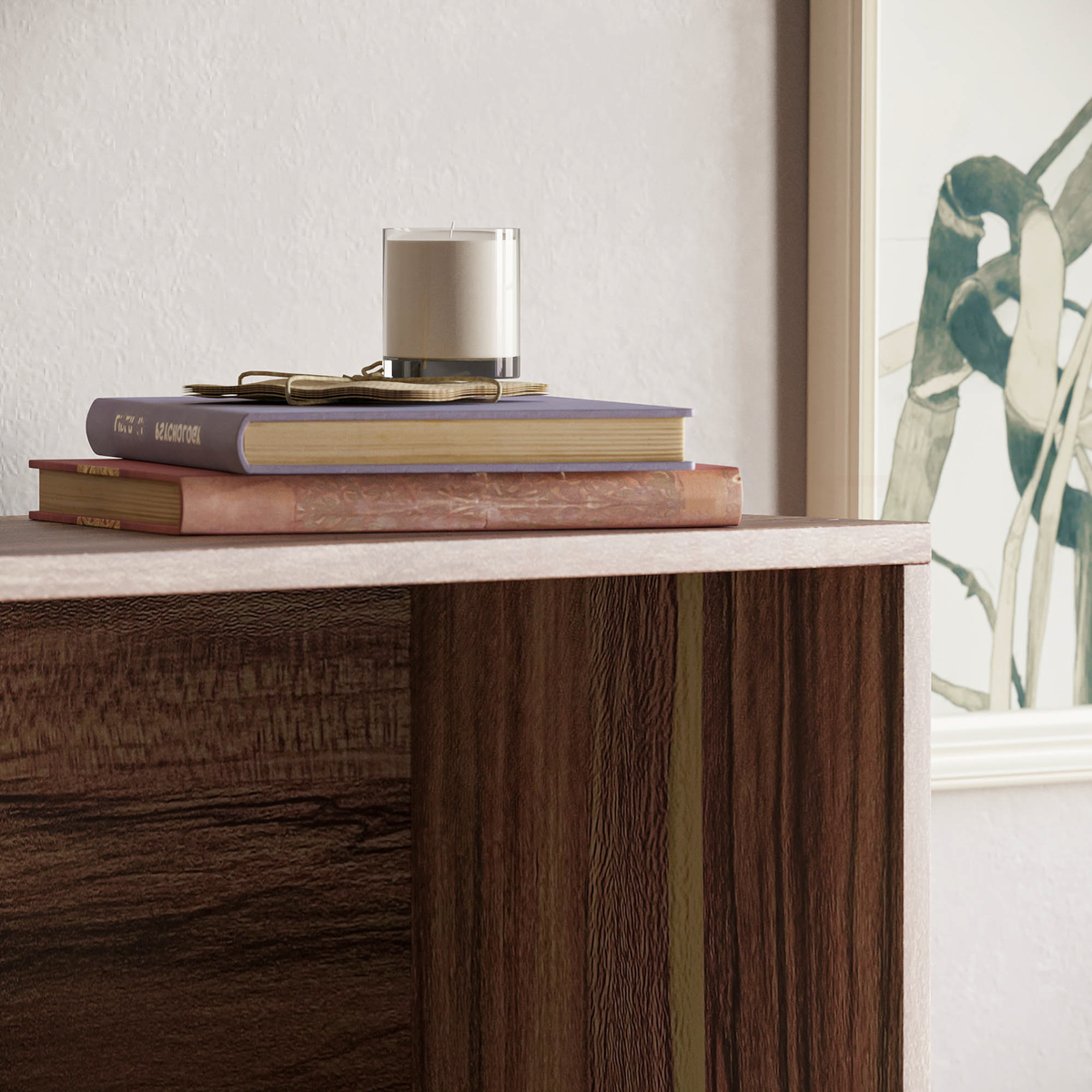 Cambridge 4-Tier Large Bookcase - Walnut