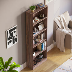 Cambridge 5-Tier Extra Large Bookcase - Walnut