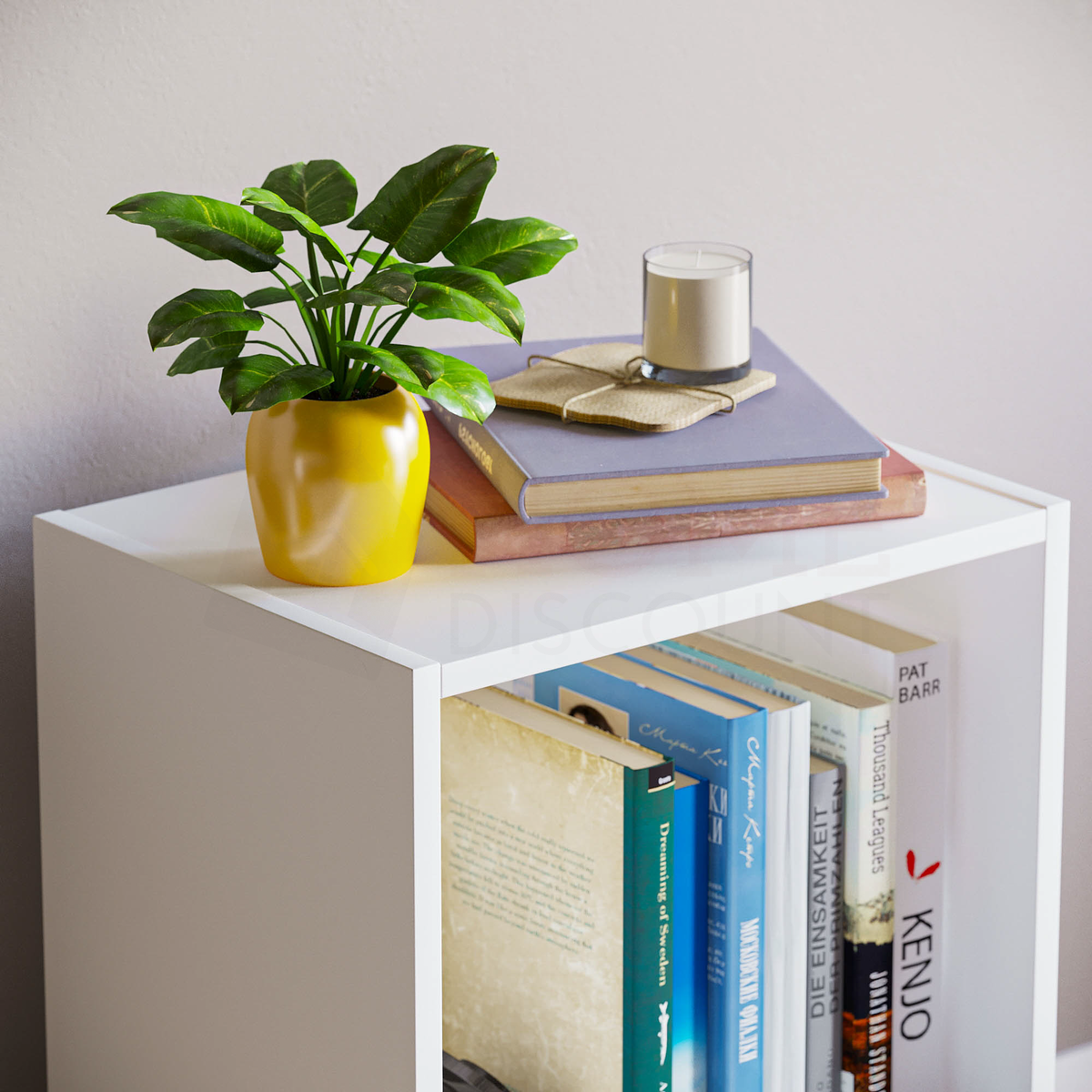 Oxford 2-Tier Cube Bookcase - White