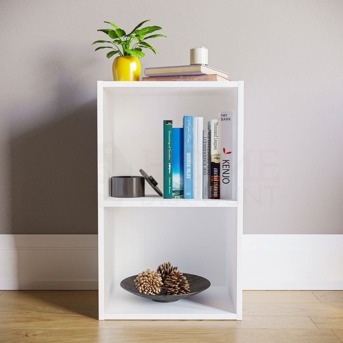 Oxford 2-Tier Cube Bookcase - White
