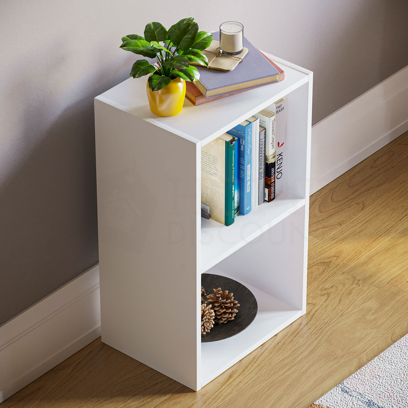 Oxford 2-Tier Cube Bookcase - White