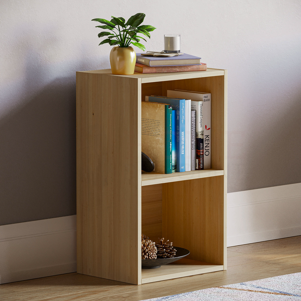 Oxford 2-Tier Cube Bookcase - Oak