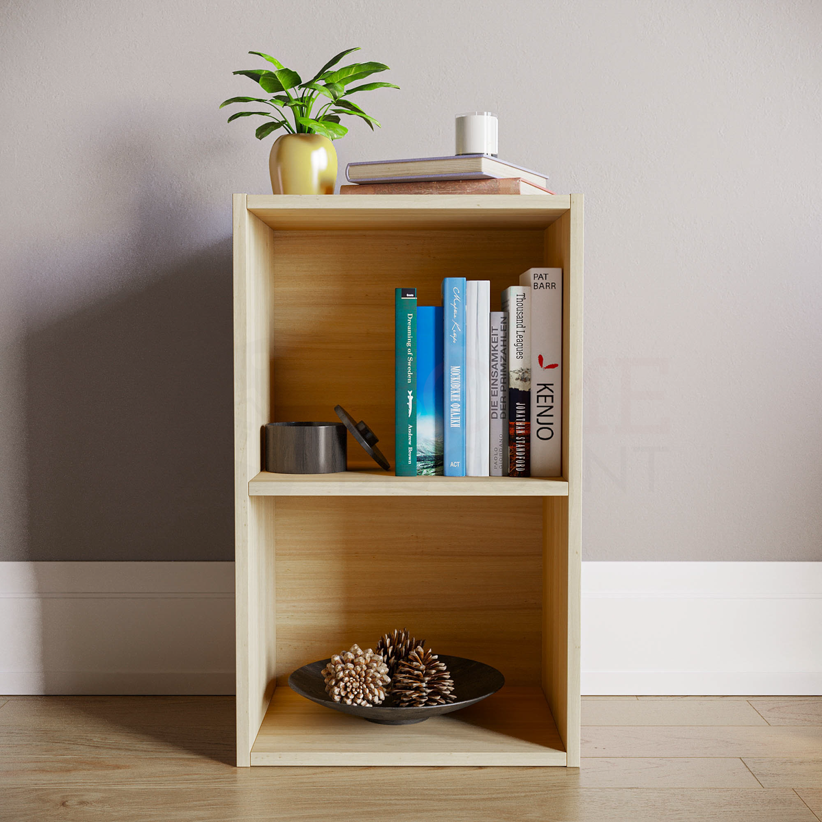 Oxford 2-Tier Cube Bookcase - Oak