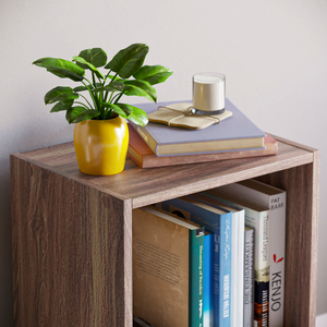 Oxford 2-Tier Cube Bookcase - Walnut