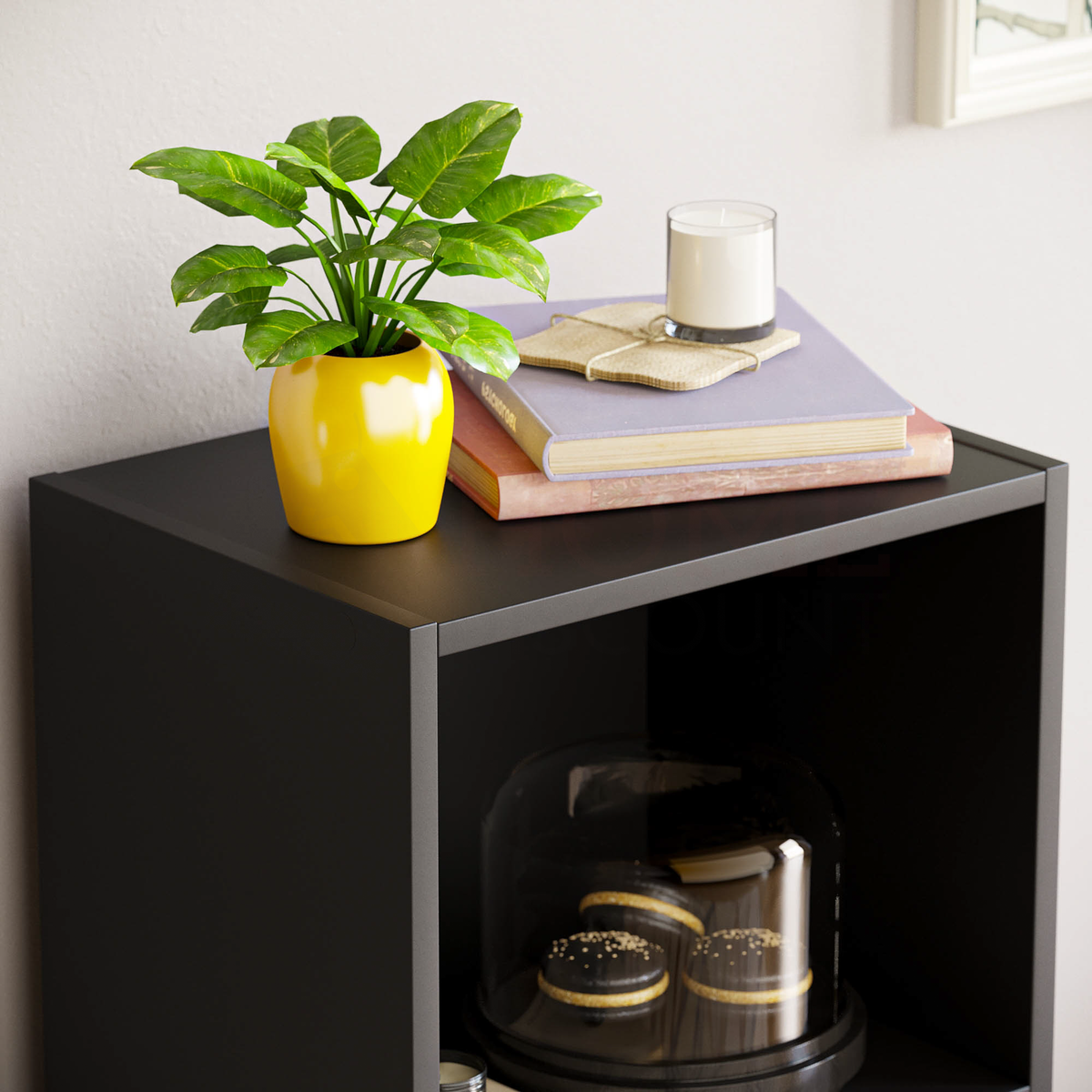 Oxford 3-Tier Cube Bookcase - Black