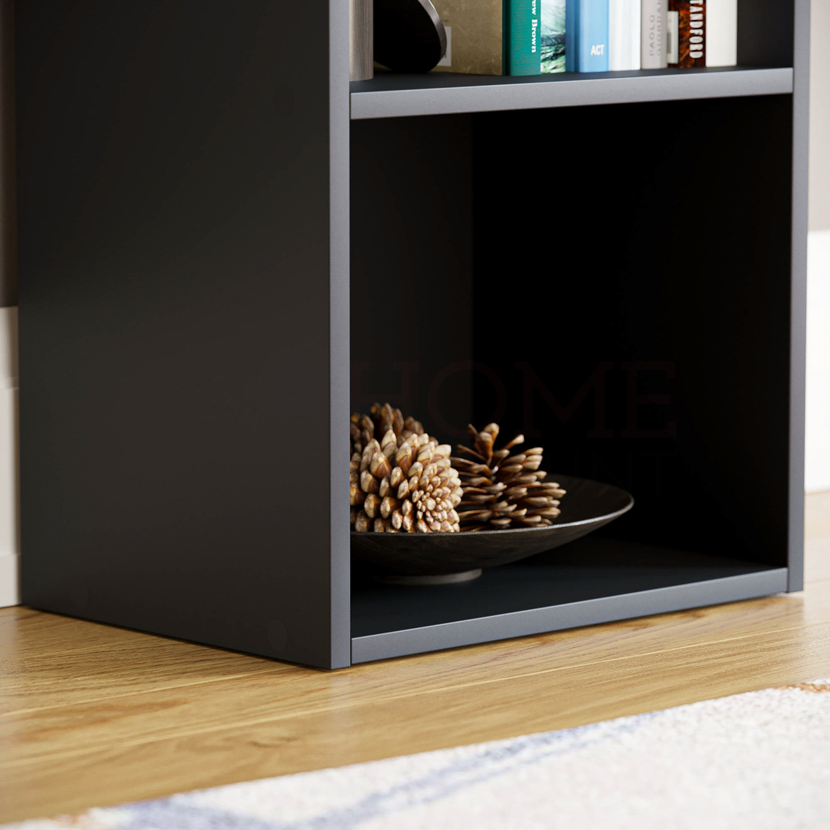 Oxford 3-Tier Cube Bookcase - Black