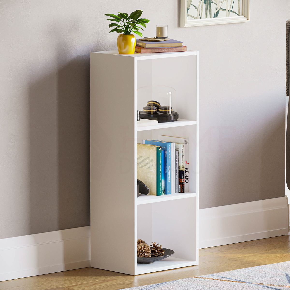 Oxford 3-Tier Cube Bookcase - White