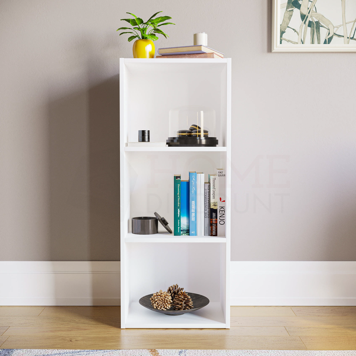 Oxford 3-Tier Cube Bookcase - White