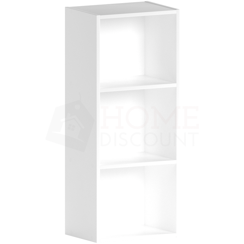 Oxford 3 Tier Cube Bookcase White Home Discount Ltd