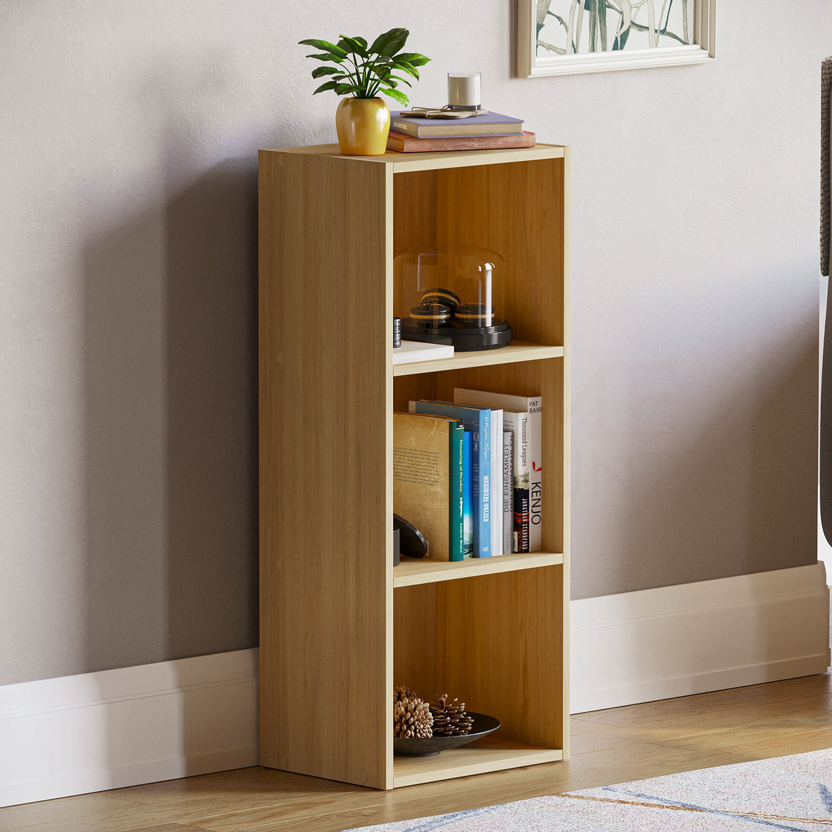 Oxford 3-Tier Cube Bookcase - Oak