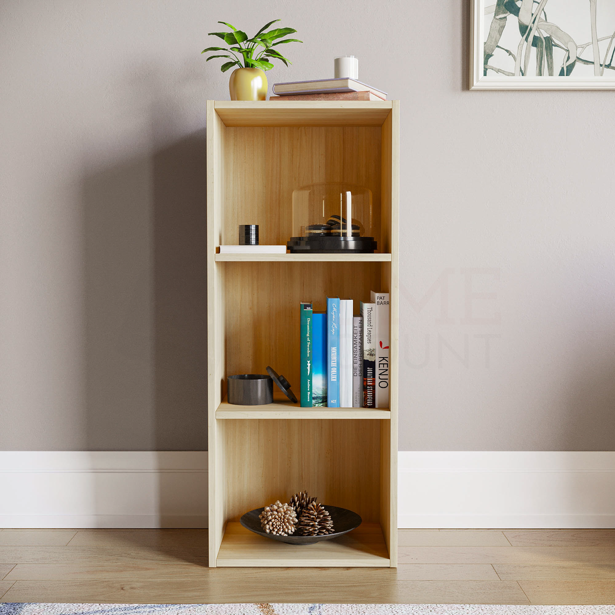 Oxford 3-Tier Cube Bookcase - Oak