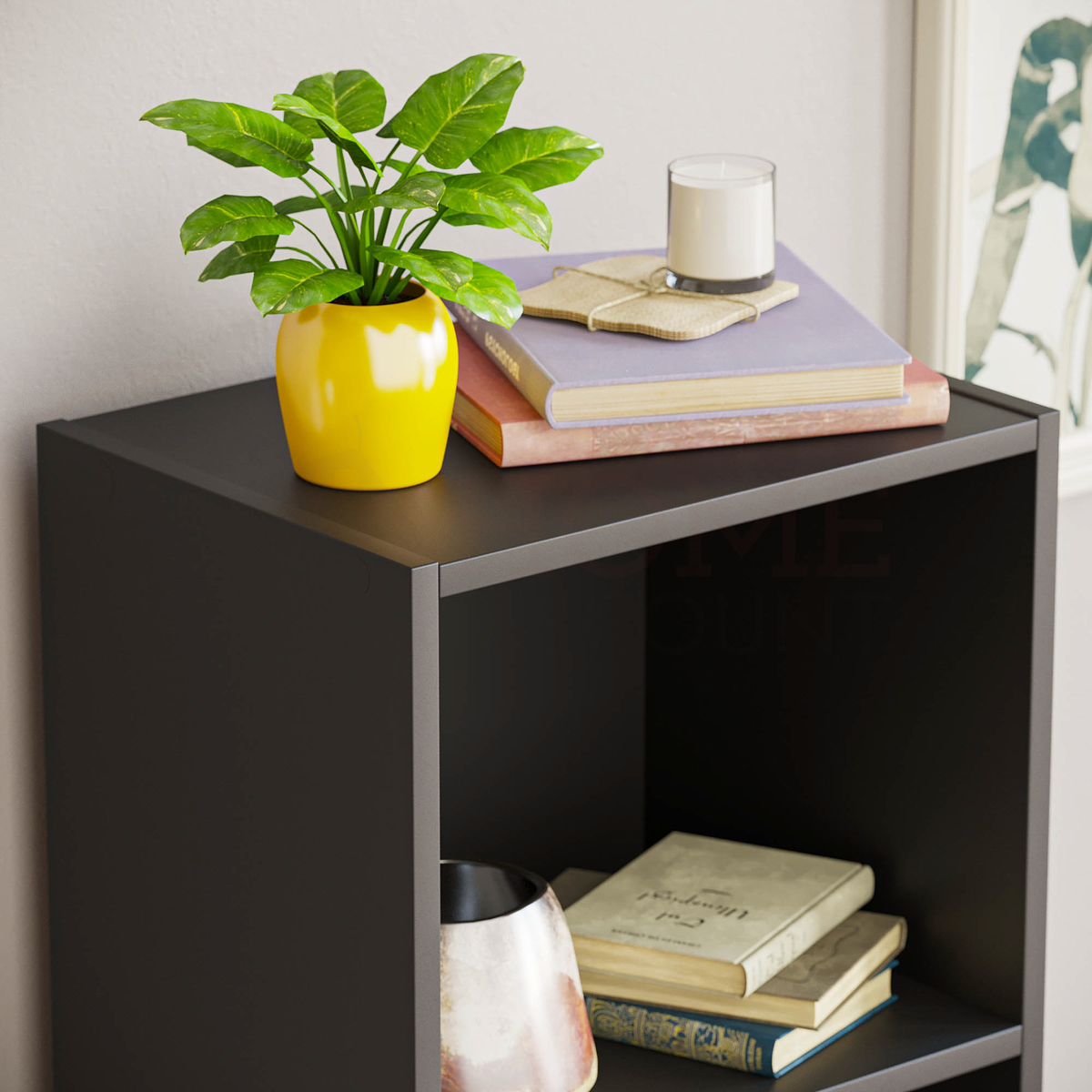 Oxford 4-Tier Cube Bookcase - Black