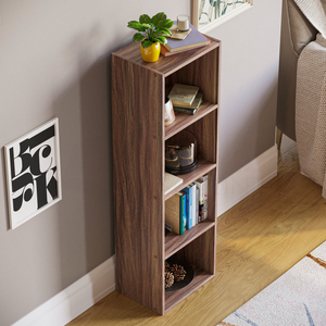 Oxford 4-Tier Cube Bookcase - Walnut