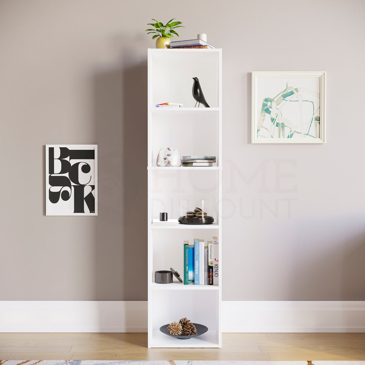 Oxford 5-Tier Cube Bookcase - White