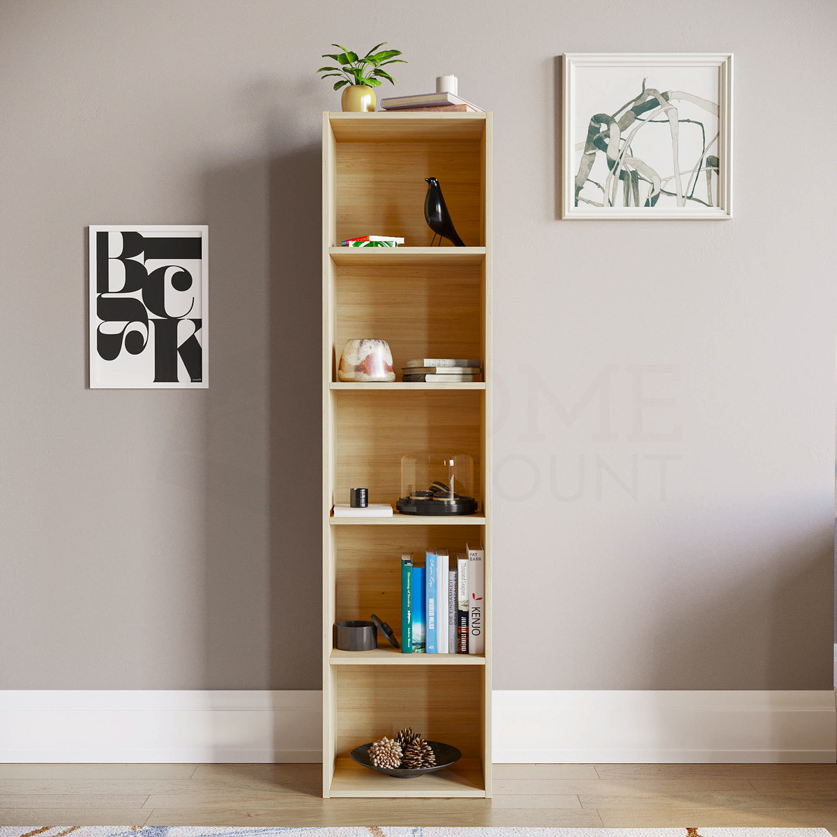 Oxford 5-Tier Cube Bookcase - Oak