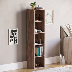 Oxford 5-Tier Cube Bookcase - Walnut