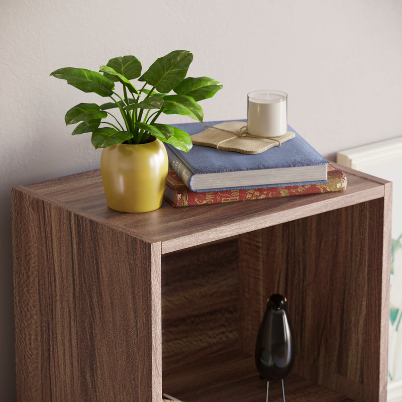 Oxford 5-Tier Cube Bookcase - Walnut