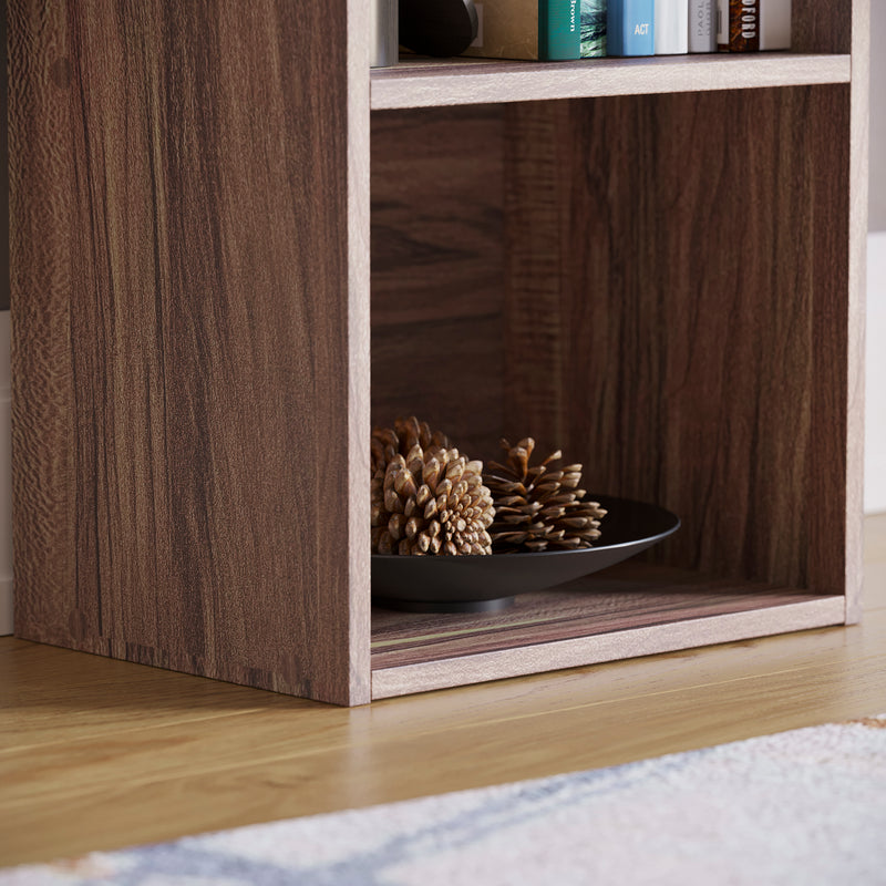 Oxford 5-Tier Cube Bookcase - Walnut