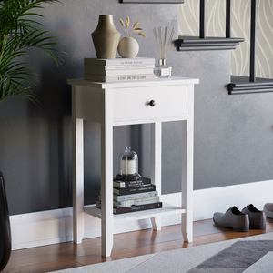 Windsor 1-Drawer Console Table - White