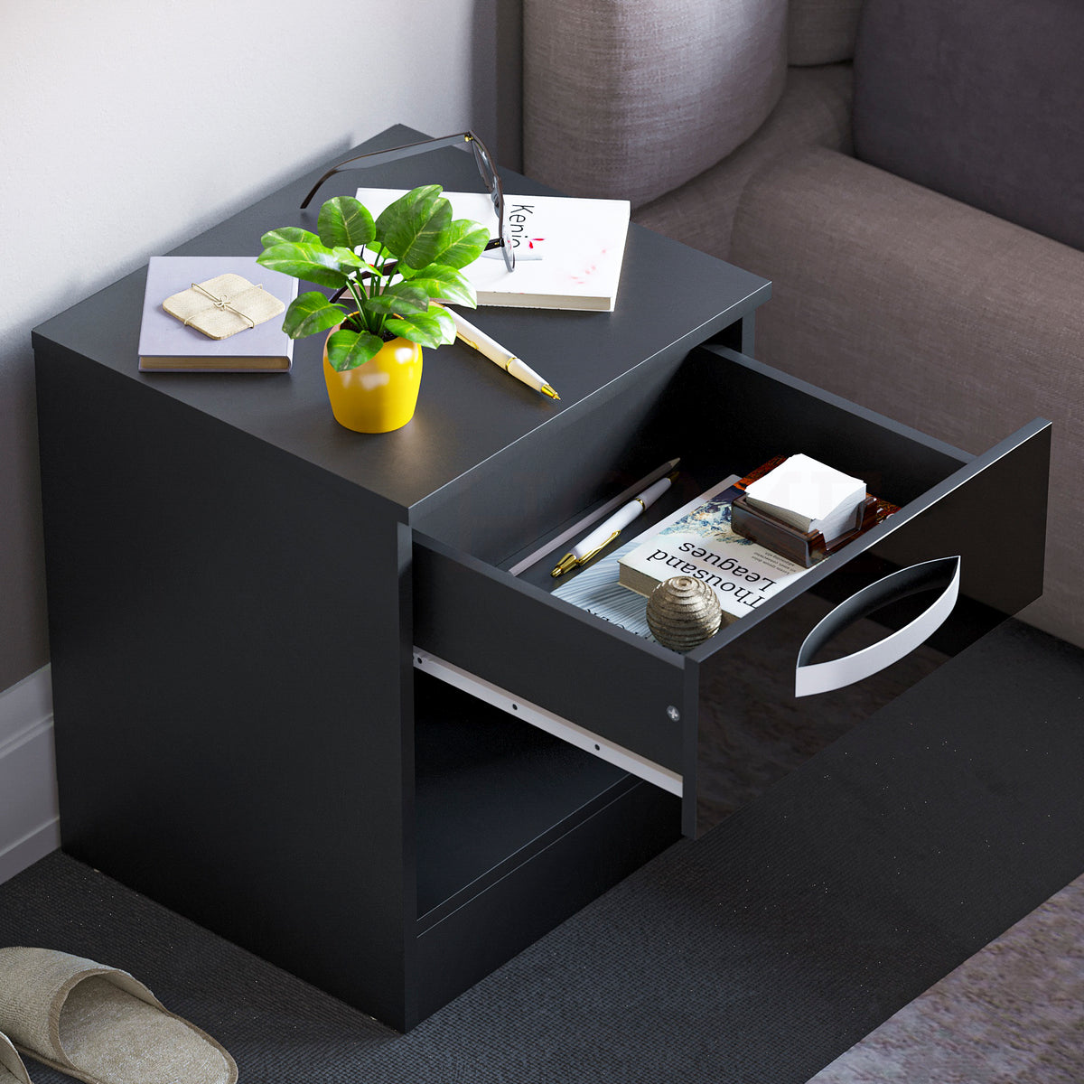Hulio Trio Bedroom Set - Black