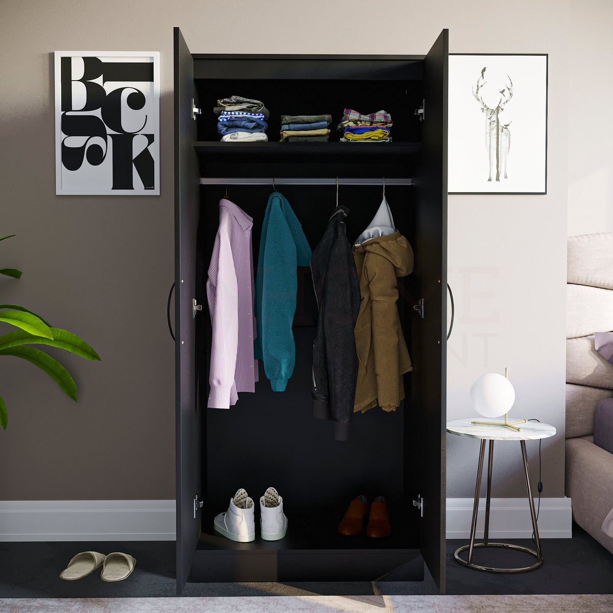 Hulio Trio Bedroom Set - Black