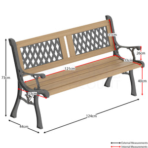 Garden Bench - Twin Cross Style