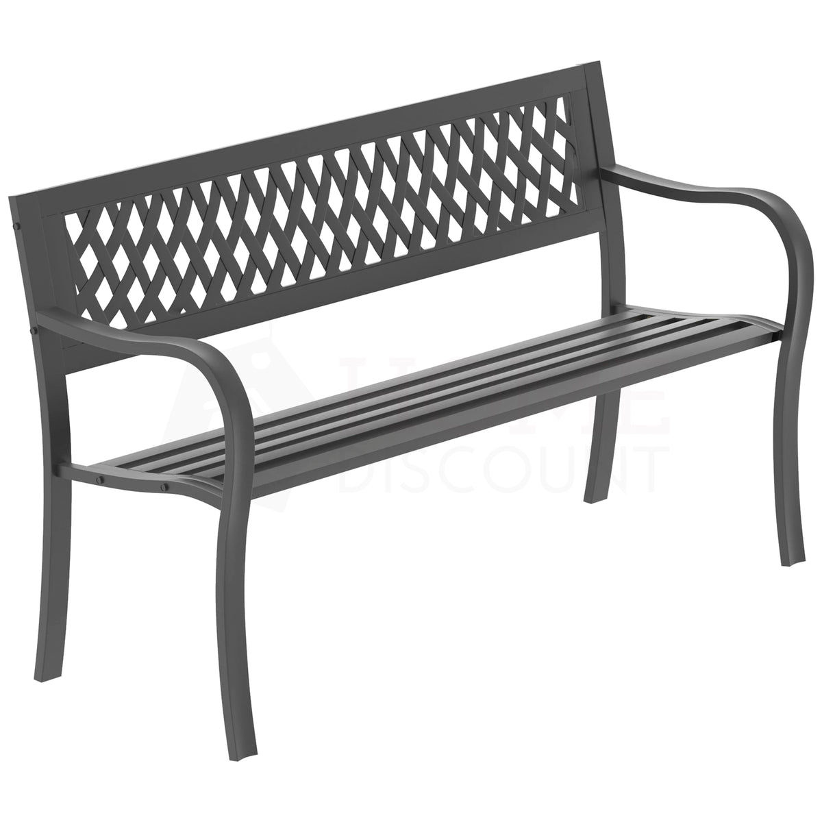 Steel Garden Bench - Lattice