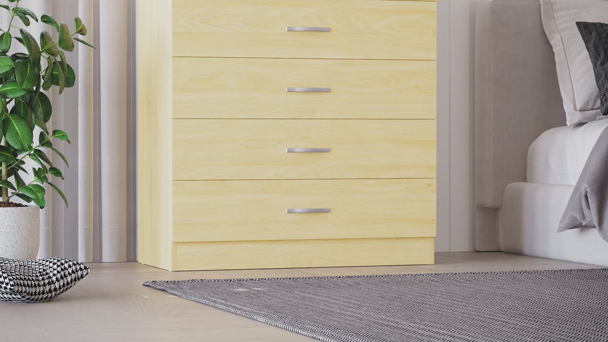 Riano 5 Drawer Chest Pine Bedroom Storage Unit
