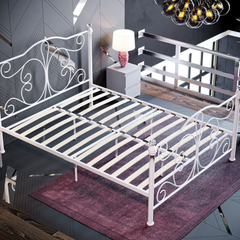 Chicago Double Metal Bed, White