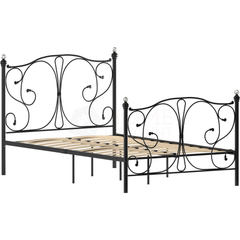 Barcelona Small Double Metal Bed, Black