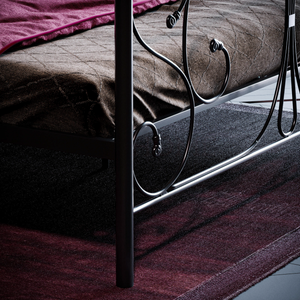 Barcelona King Size Metal Bed - Black