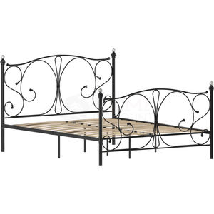 Barcelona King Size Metal Bed - Black