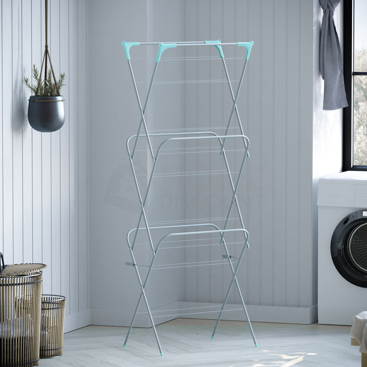 3-Tier Clothes Airer - Silver