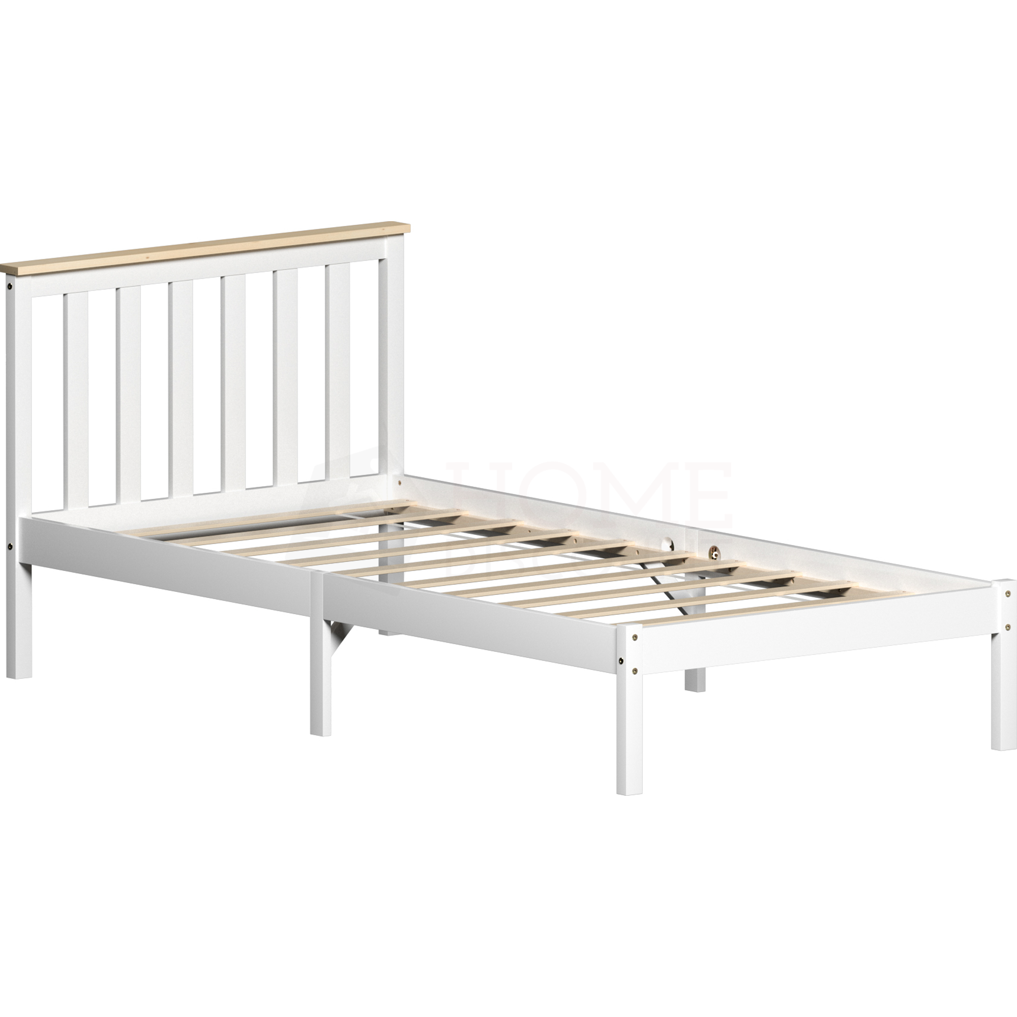 White pine discount single bed frame