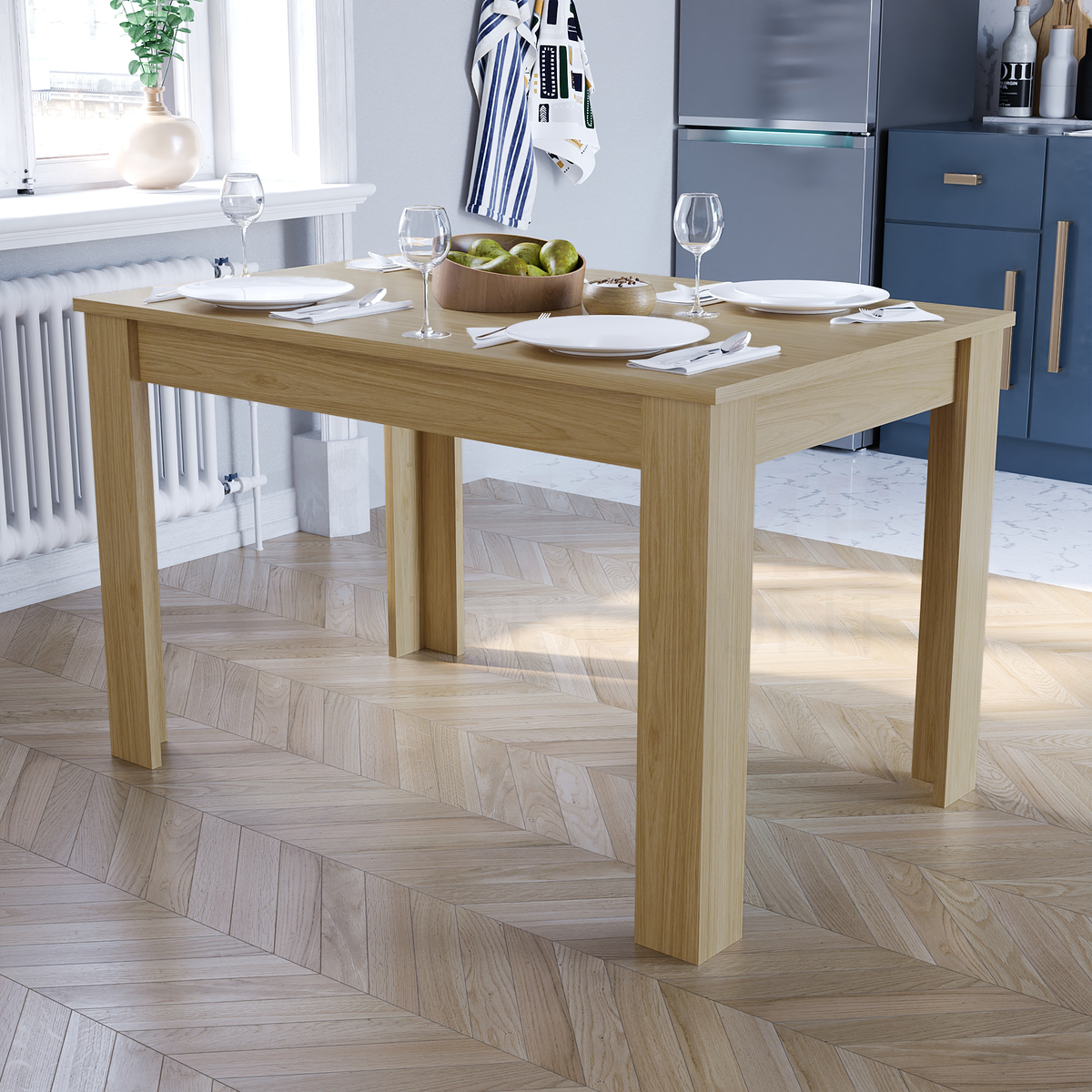 Medina 4-Seater Dining Table - Oak