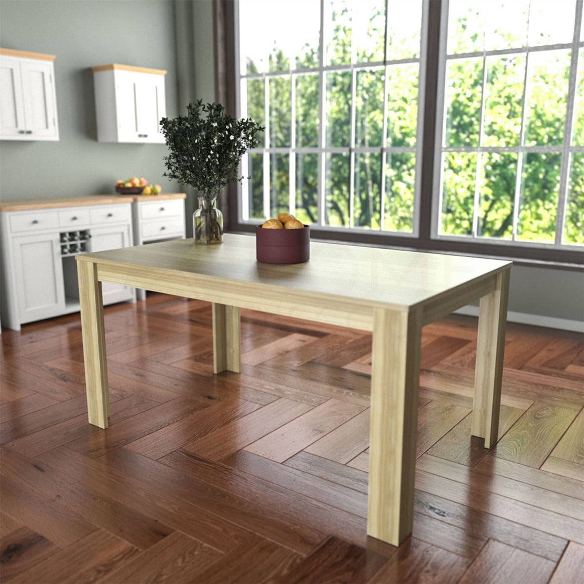 Medina 6-Seater Dining Table - Oak