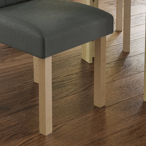 Horton Set Of 2 Fabric Dining Chairs - Grey & Oak