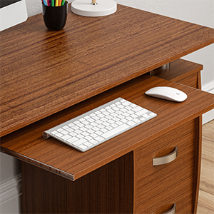 Otley 3 Drawer Computer Desk, Walnut