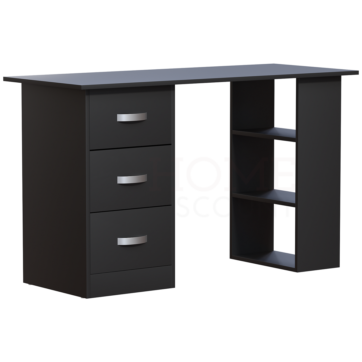 Mason 3-Drawer Computer Desk, Black