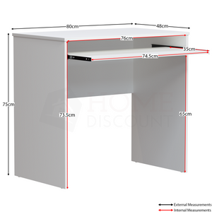 Huby Computer Desk, White
